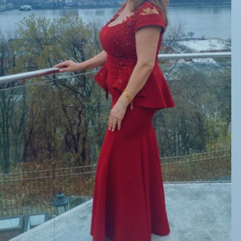 Elegant Burgundy Gown